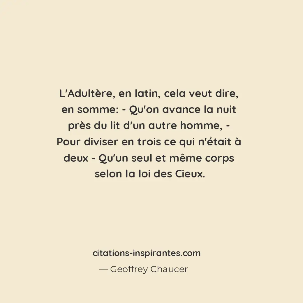 Citation de Geoffrey Chaucer