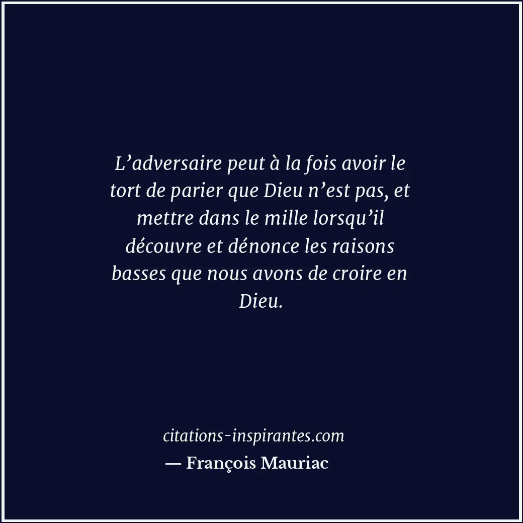 Citation de François Mauriac
