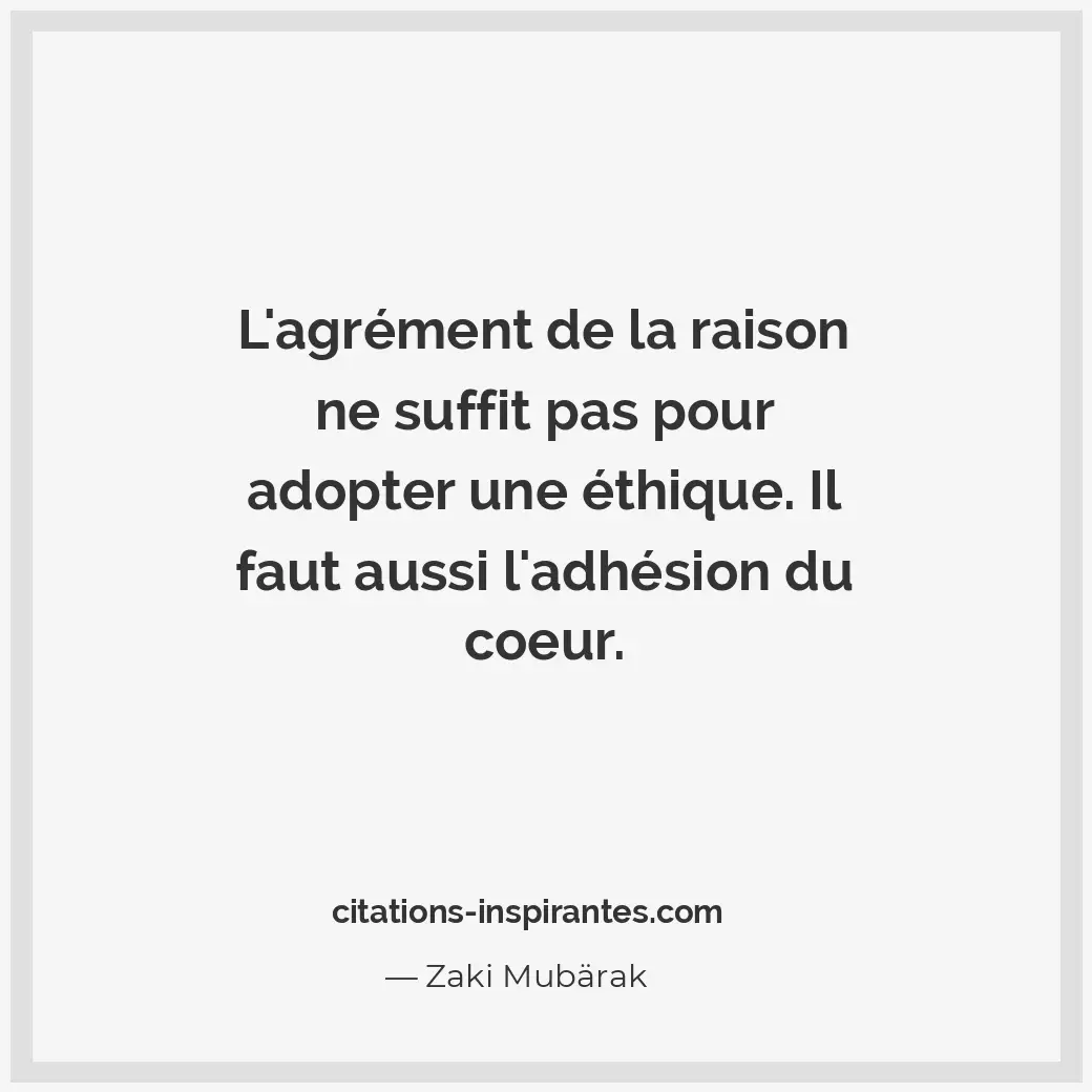 Citation de Zaki Mubärak
