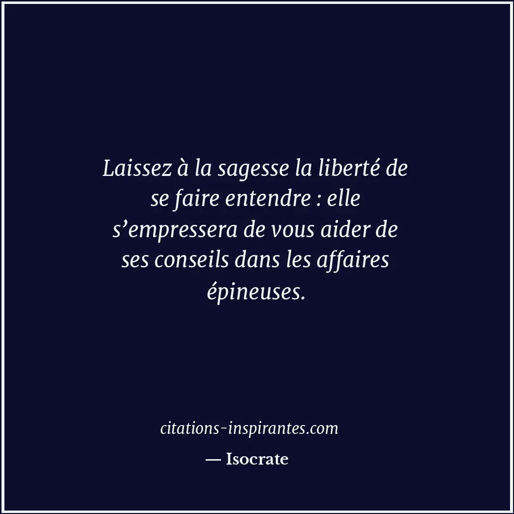 Citation de Isocrate