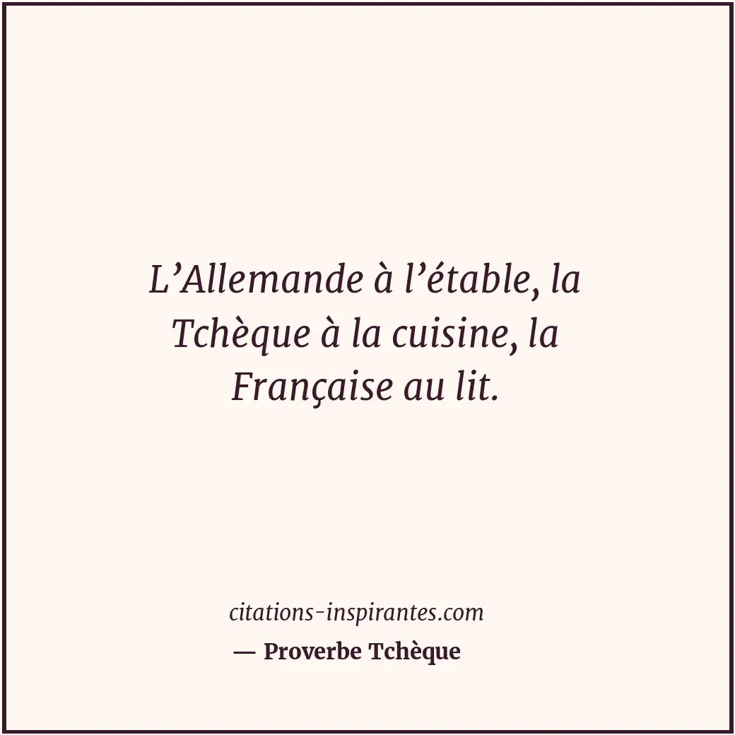 Citation de Proverbe Tchèque