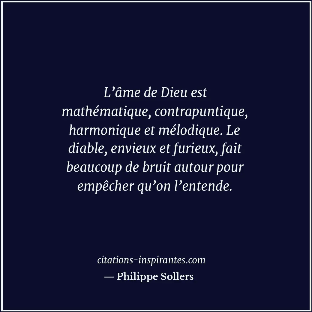 Citation de Philippe Sollers