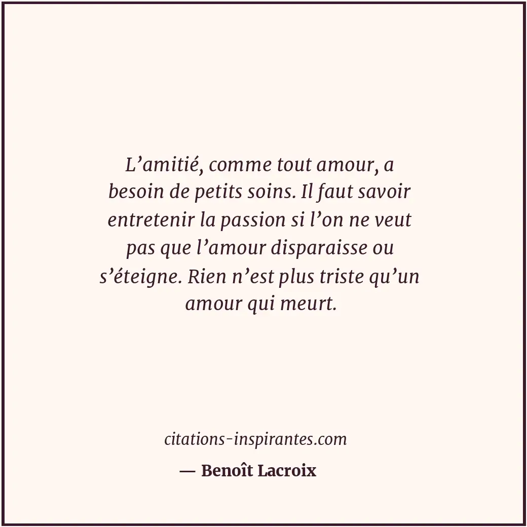Citation de Benoît Lacroix