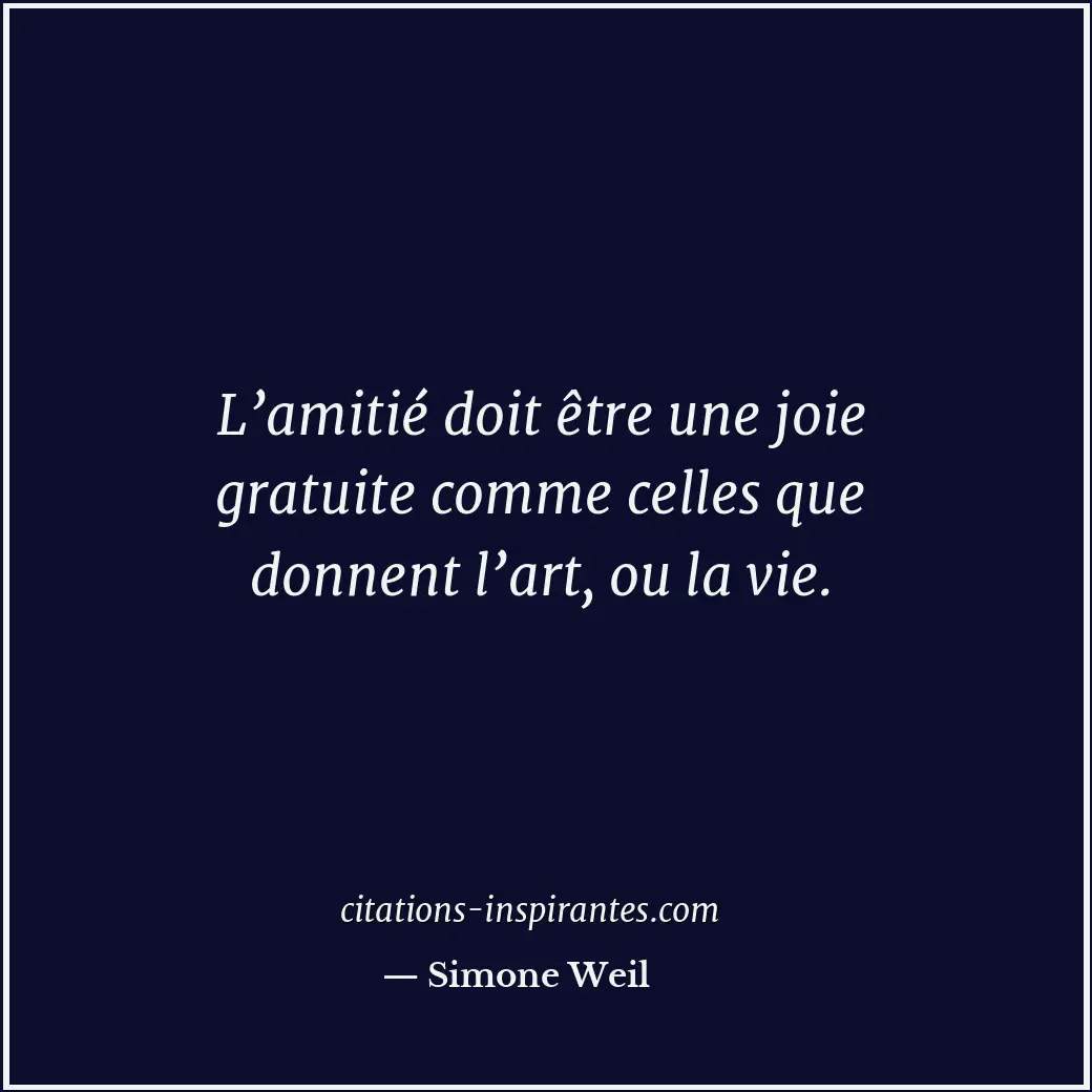 Citation de Simone Weil