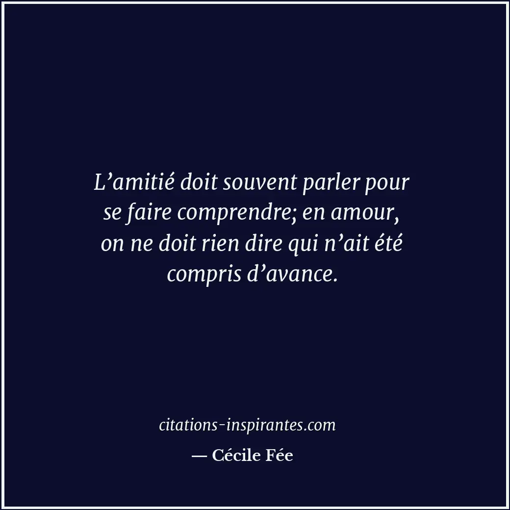 Citation de Cécile Fée