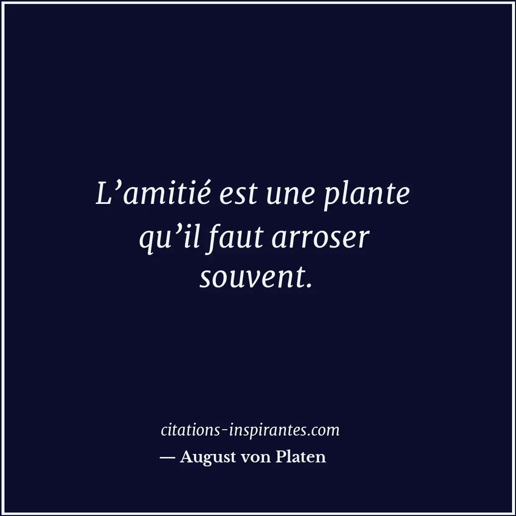 Citation de August von Platen