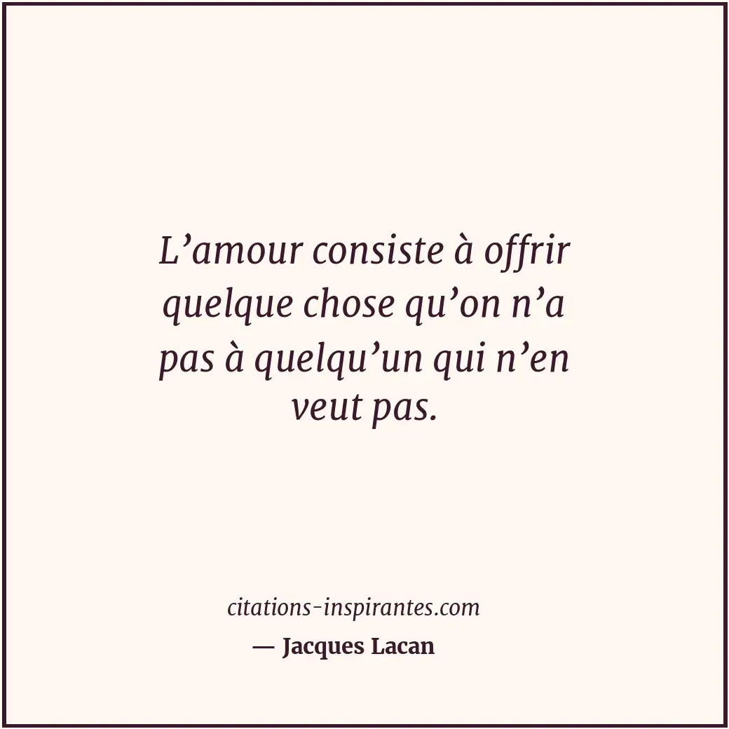 Citation de Jacques Lacan