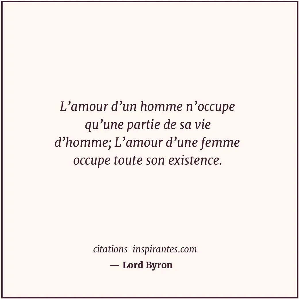Citation de Lord Byron