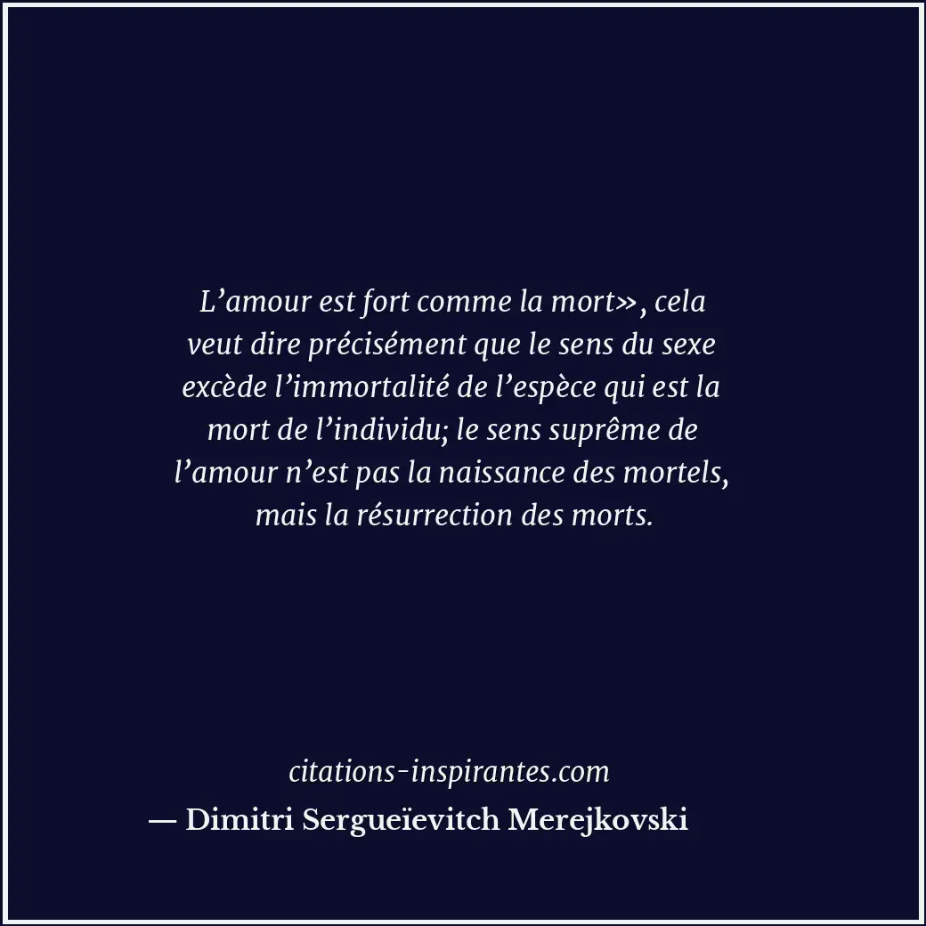 Citation de Dimitri Sergueïevitch Merejkovski