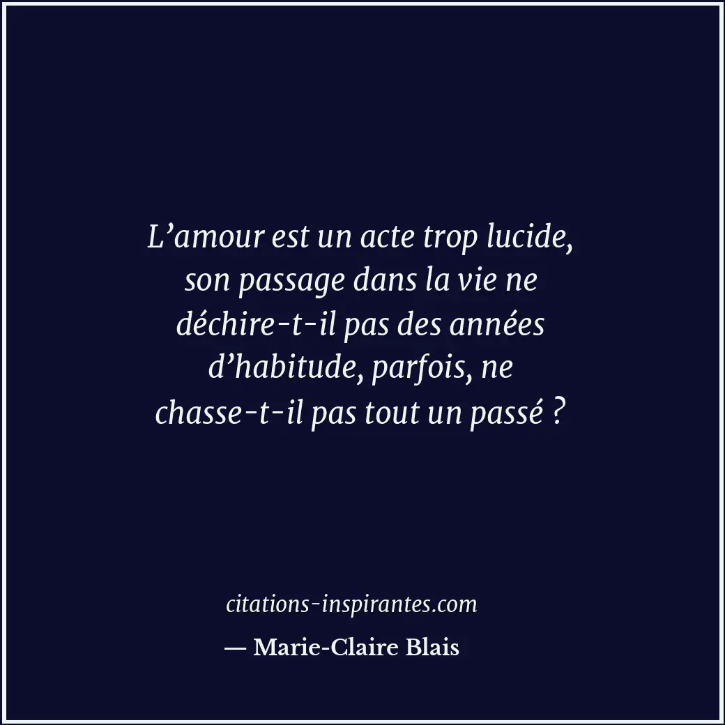 Citation de Marie-Claire Blais