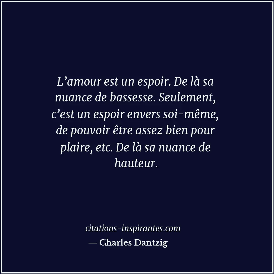 Citation de Charles Dantzig