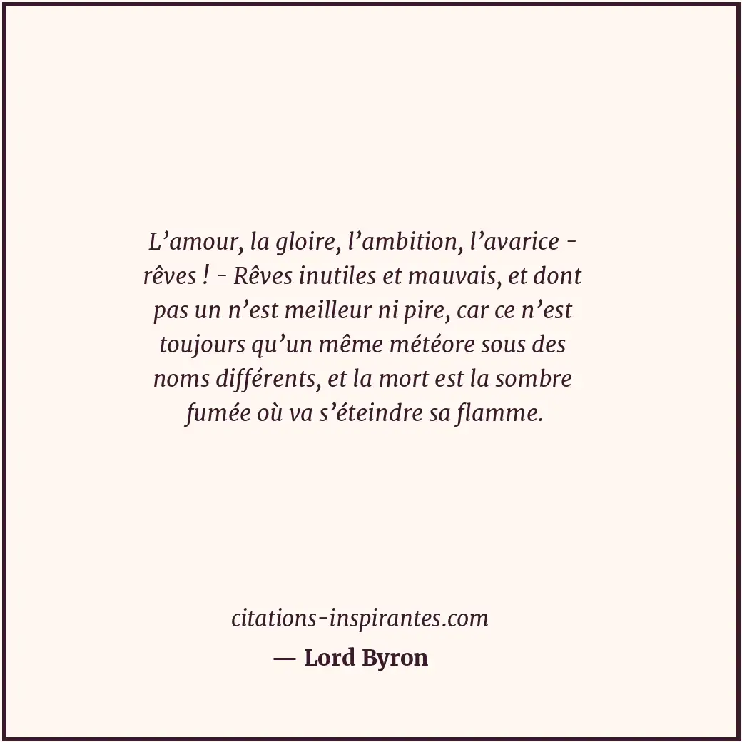 Citation de Lord Byron