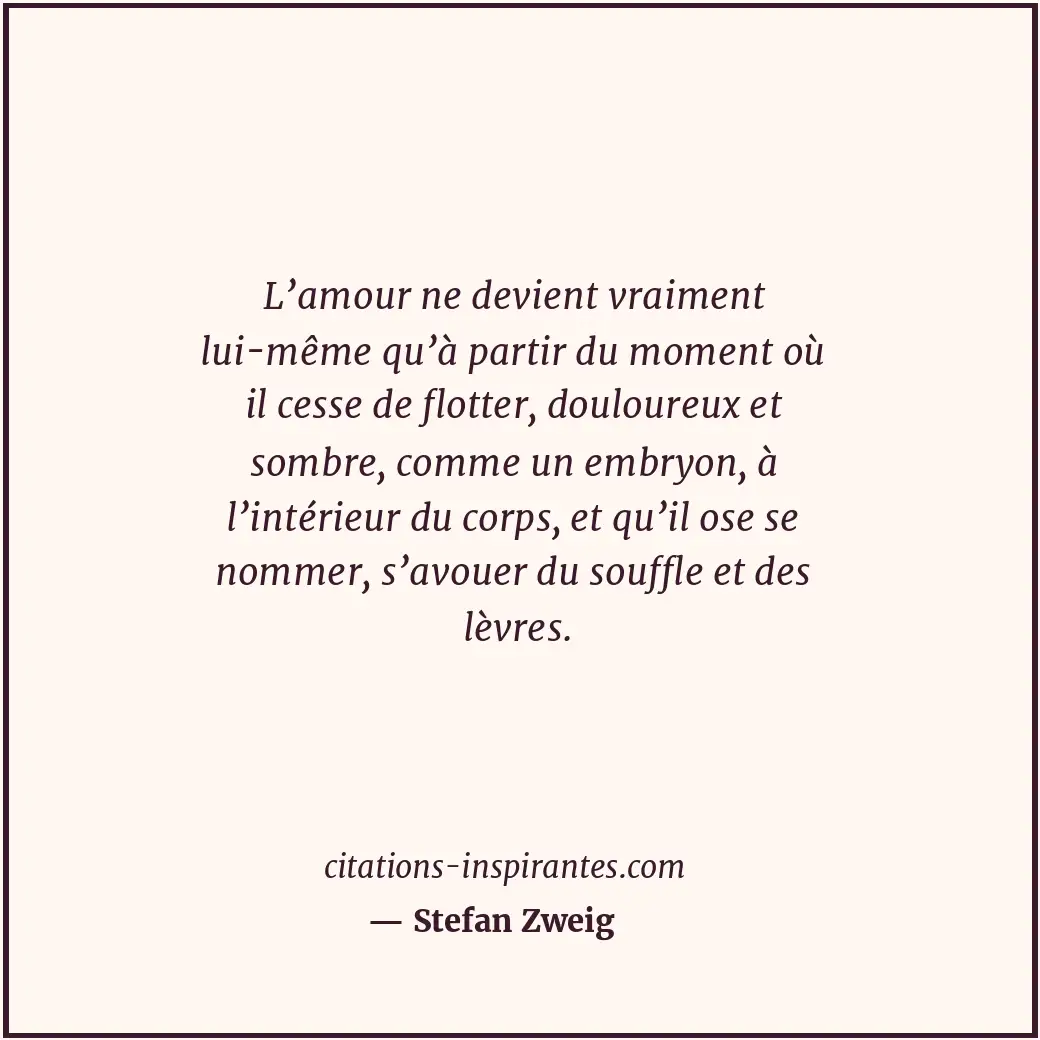 Citation de Stefan Zweig