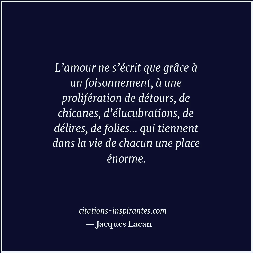 Citation de Jacques Lacan