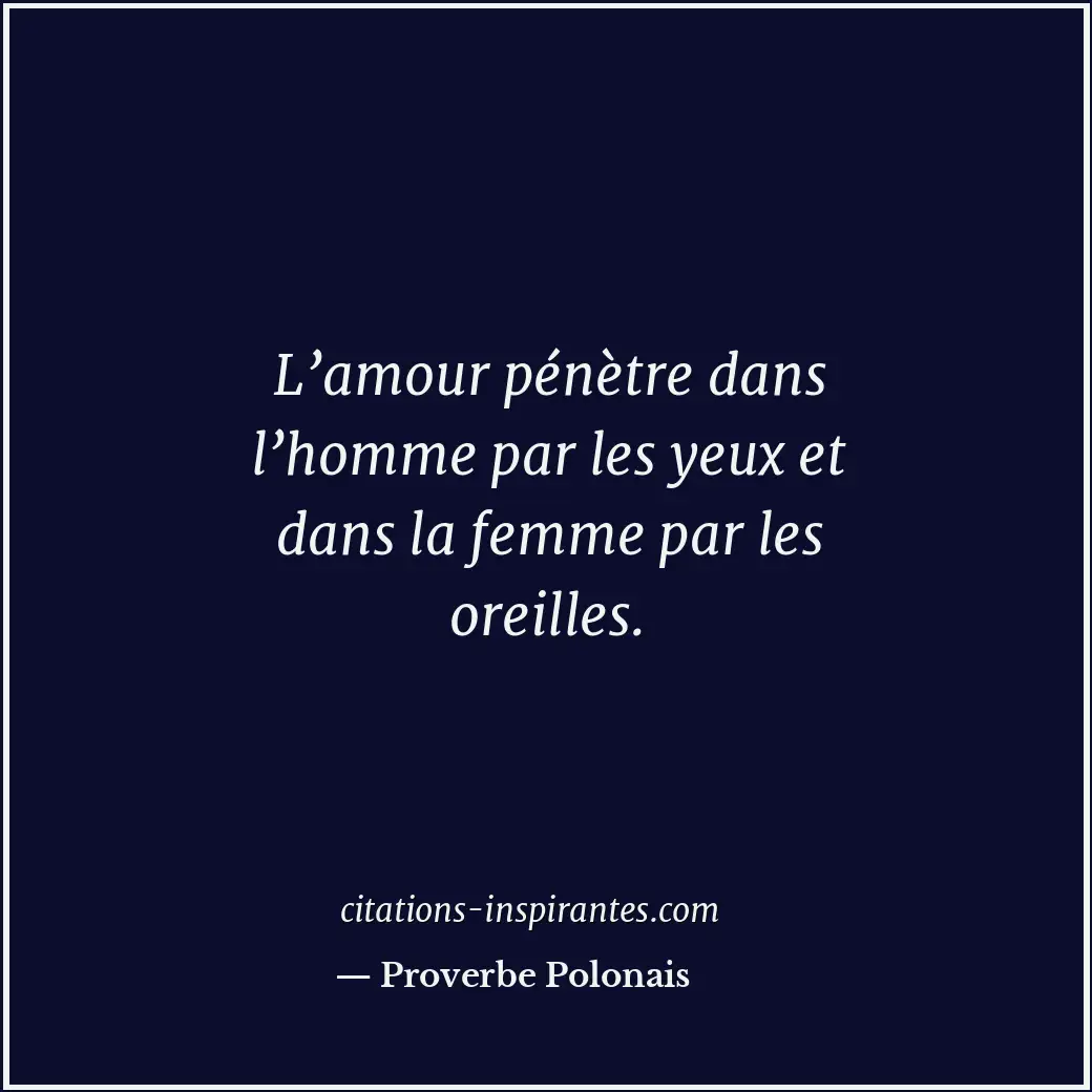 Citation de Proverbe Polonais