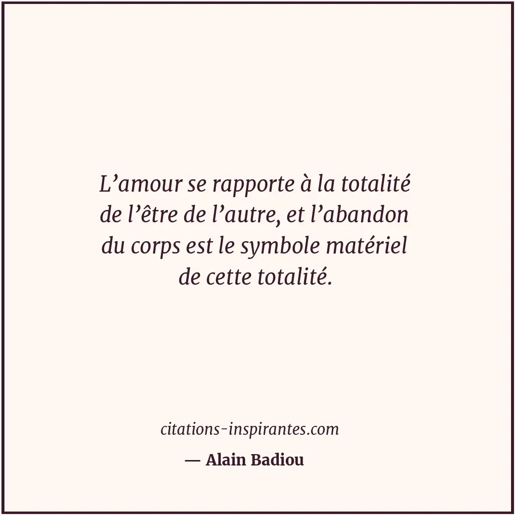 Citation de Alain Badiou