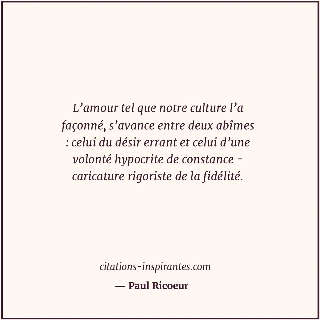 Citation de Paul Ricoeur