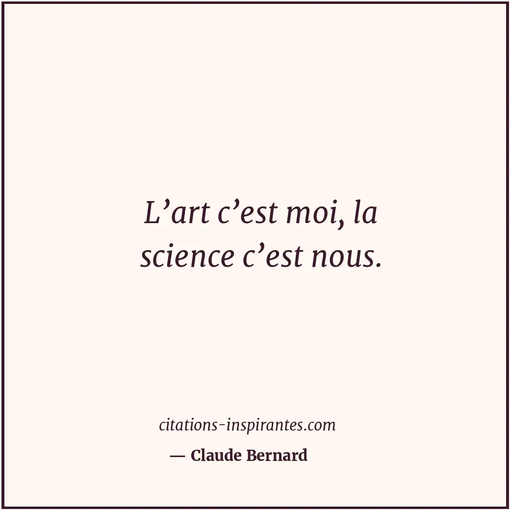 Citation de Claude Bernard
