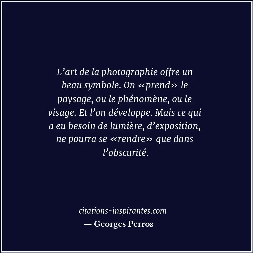 Citation de Georges Perros