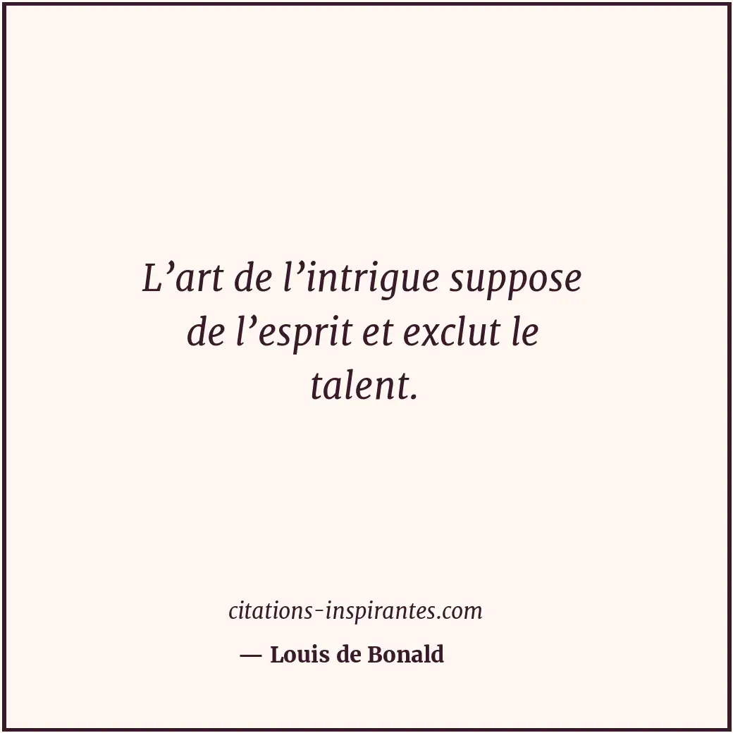 Citation de Louis de Bonald