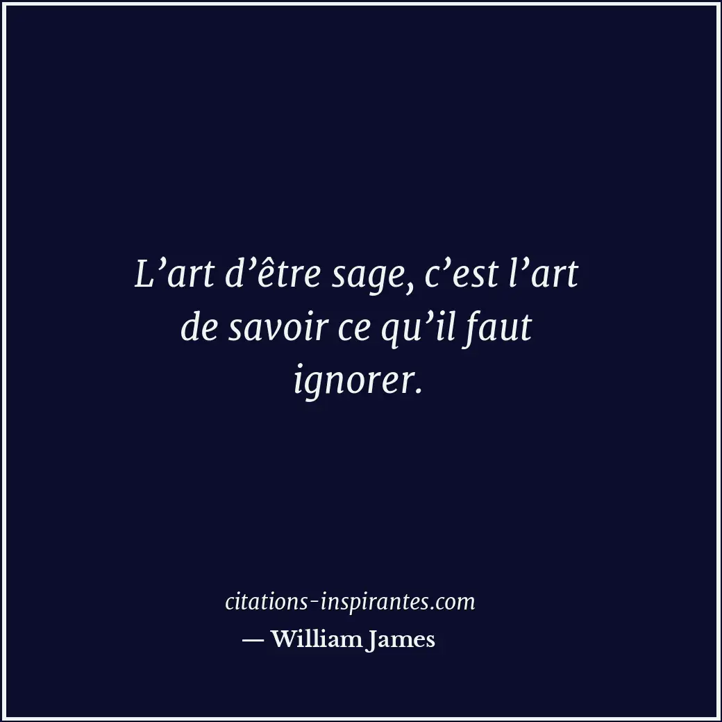 Citation de William James