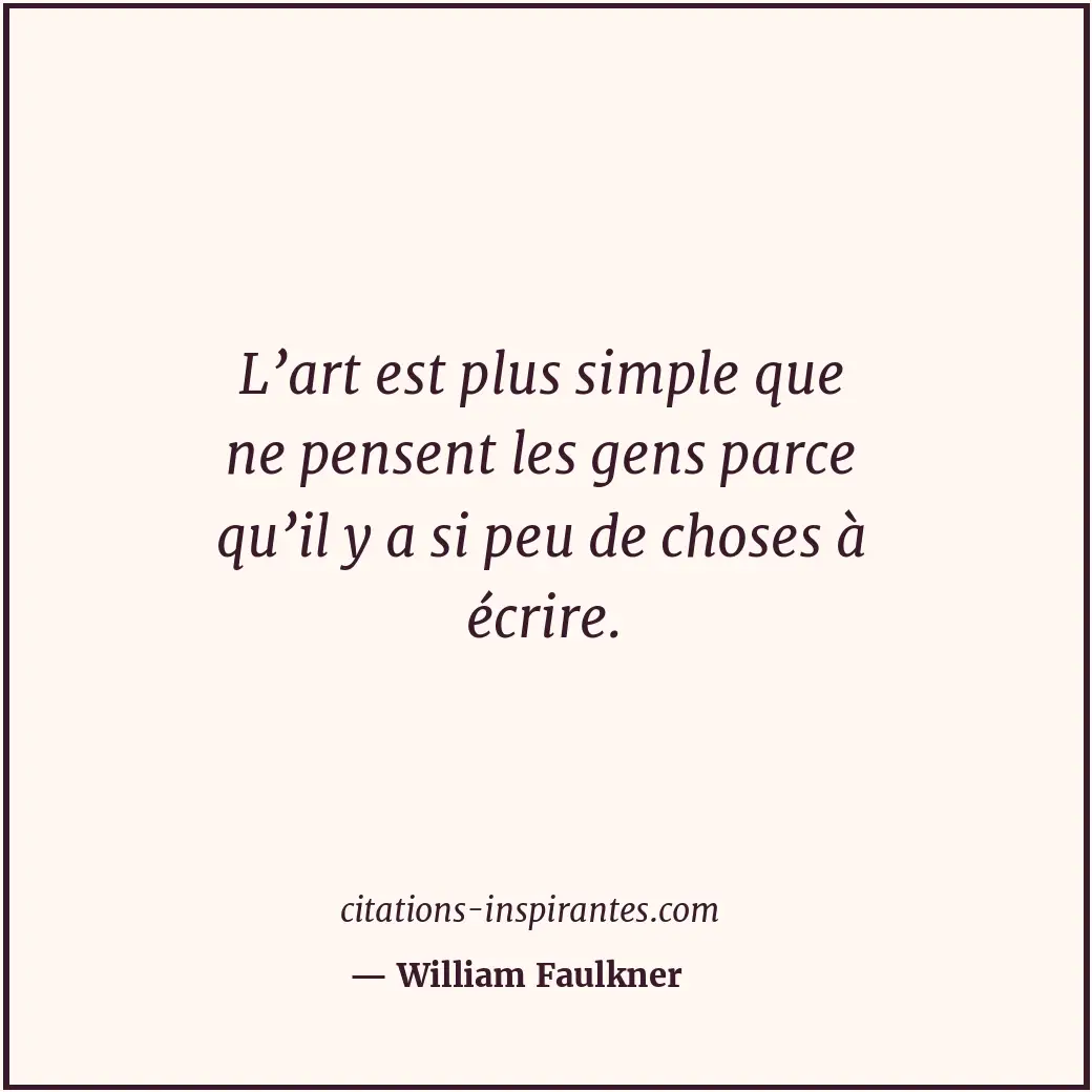 Citation de William Faulkner