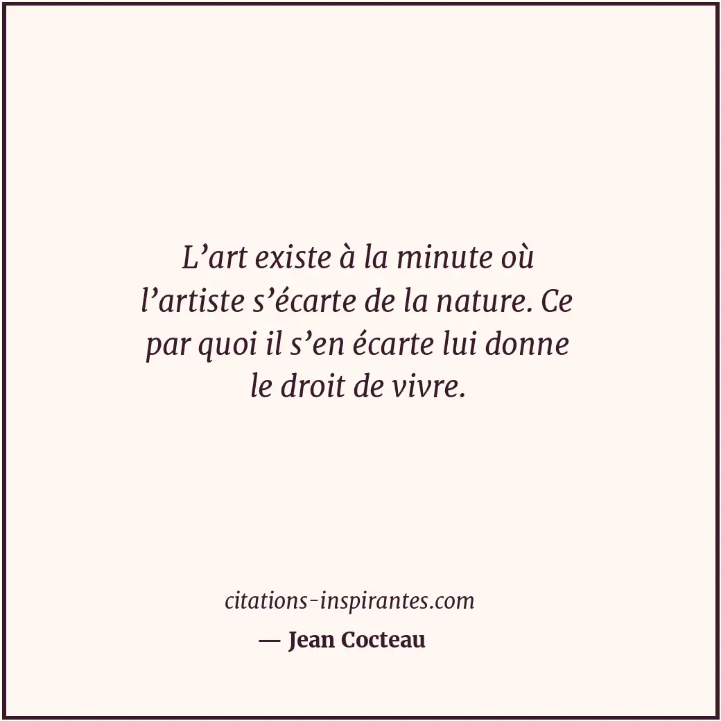 Citation de Jean Cocteau
