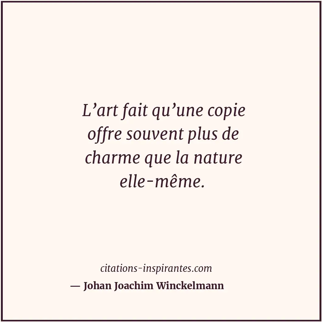 Citation de Johan Joachim Winckelmann