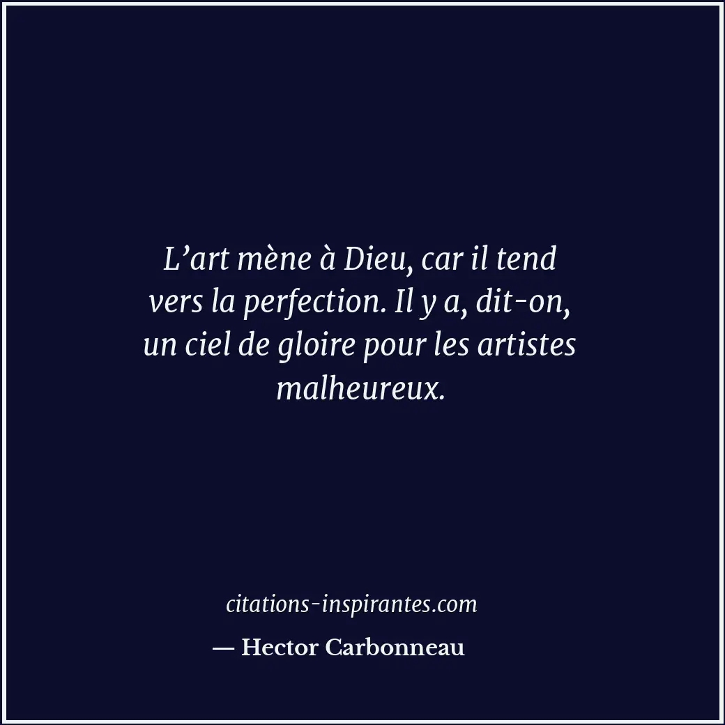 Citation de Hector Carbonneau