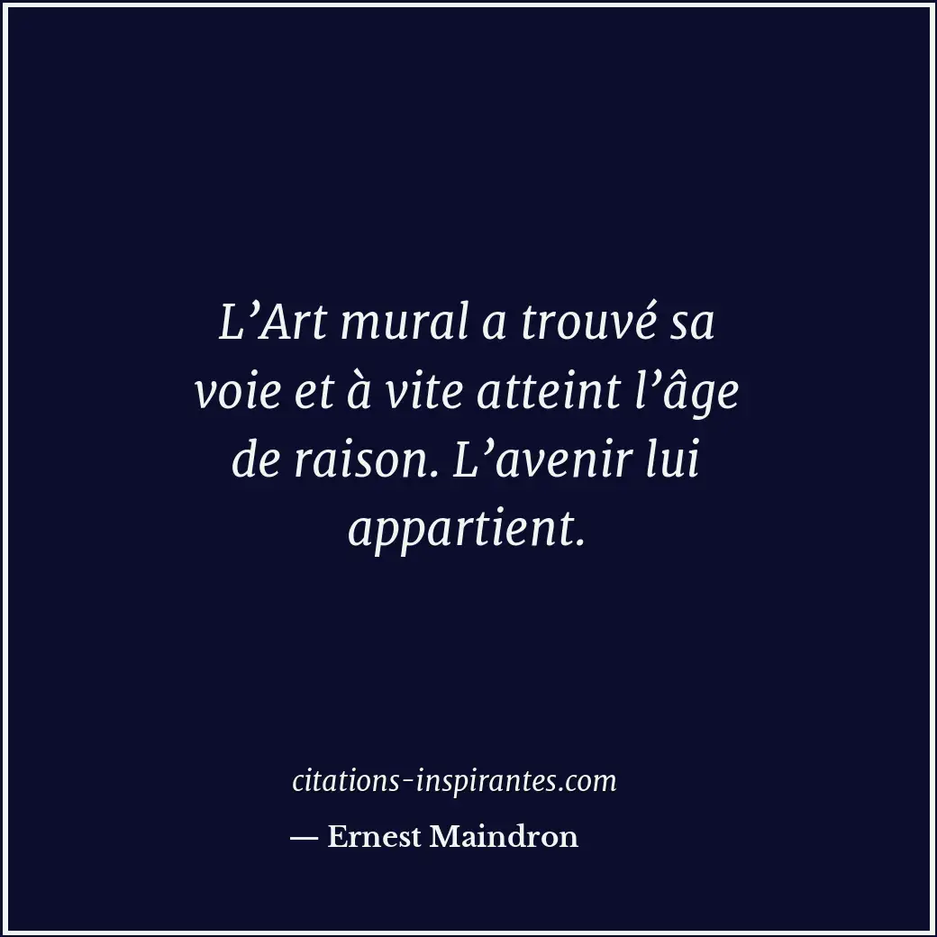 Citation de Ernest Maindron