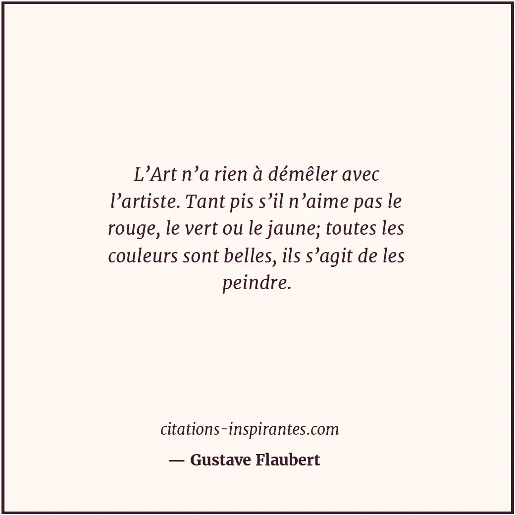 Citation de Gustave Flaubert