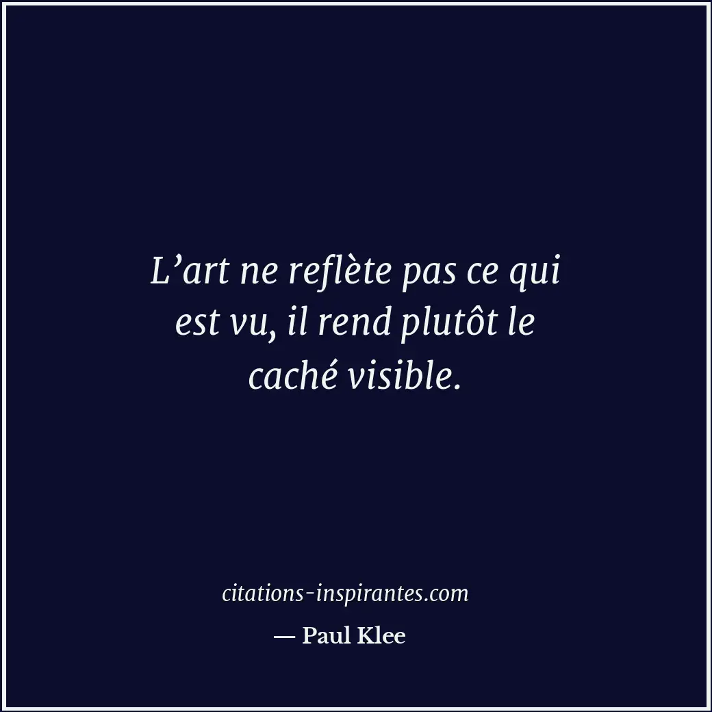 Citation de Paul Klee