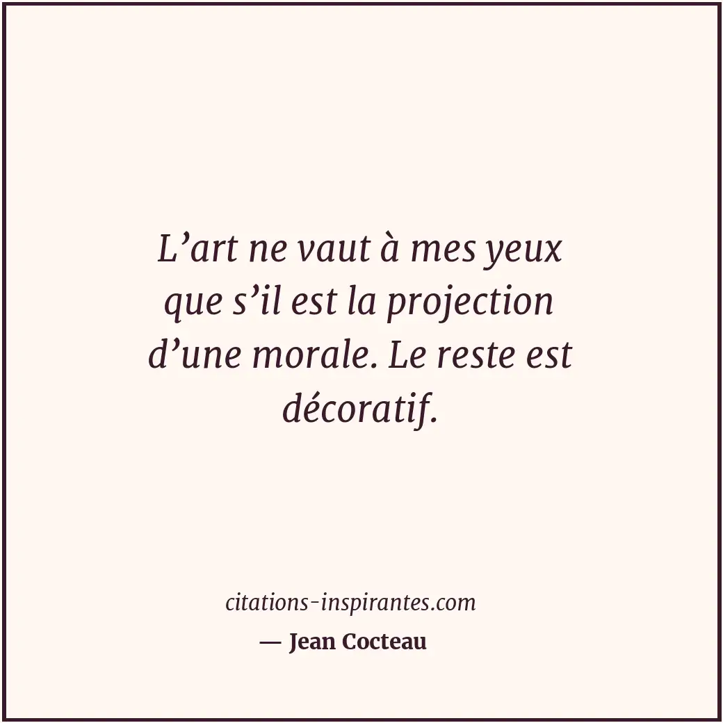 Citation de Jean Cocteau