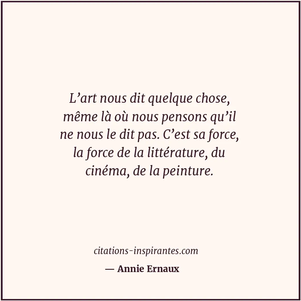 Citation de Annie Ernaux