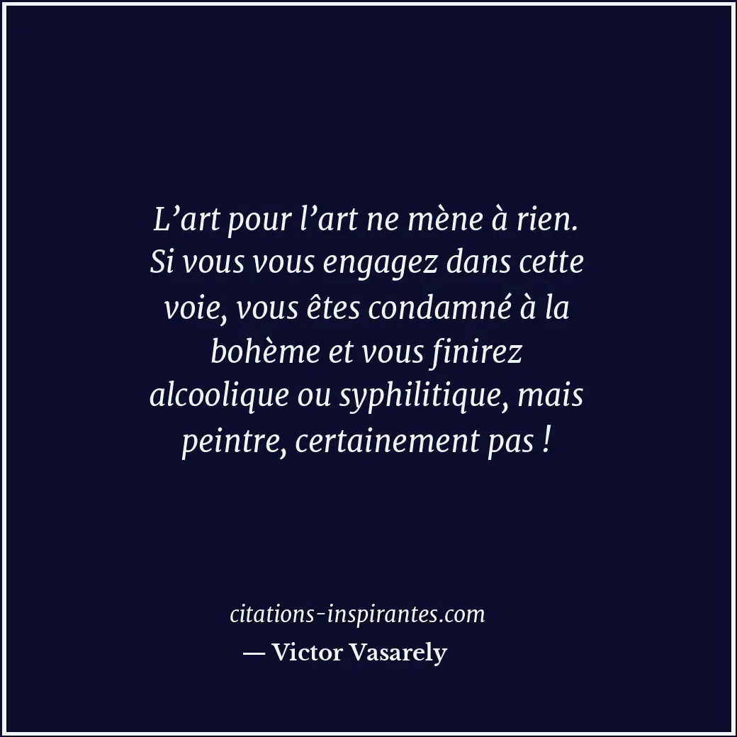 Citation de Victor Vasarely