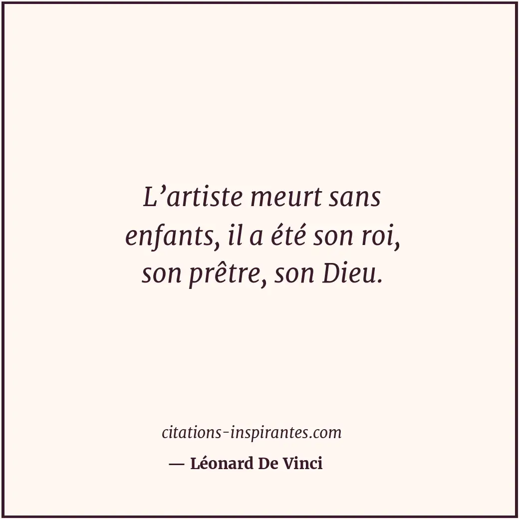 Citation de Léonard De Vinci
