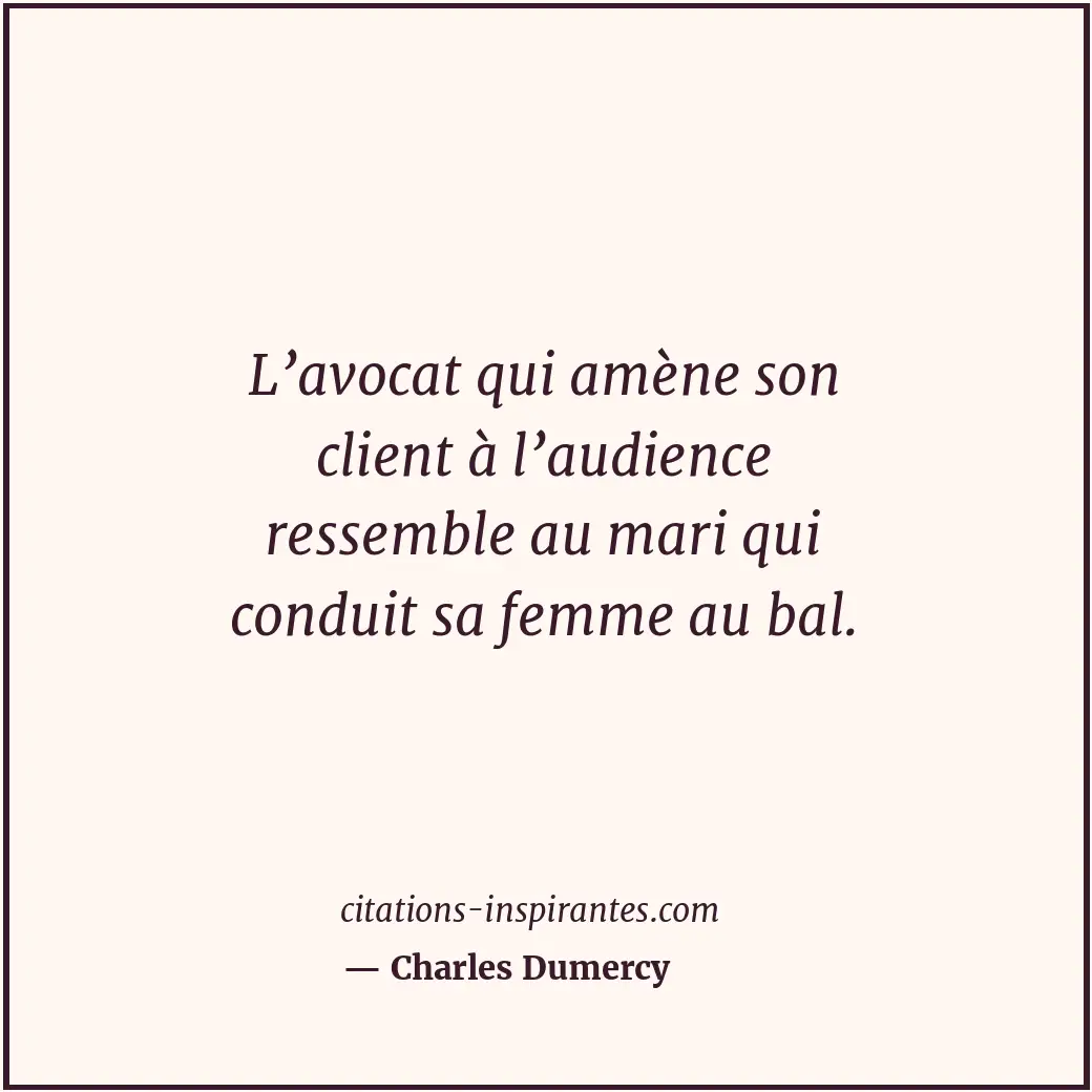 Citation de Charles Dumercy