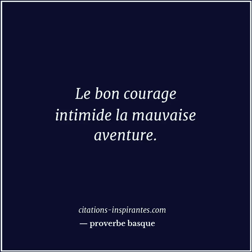 Citation de proverbe basque