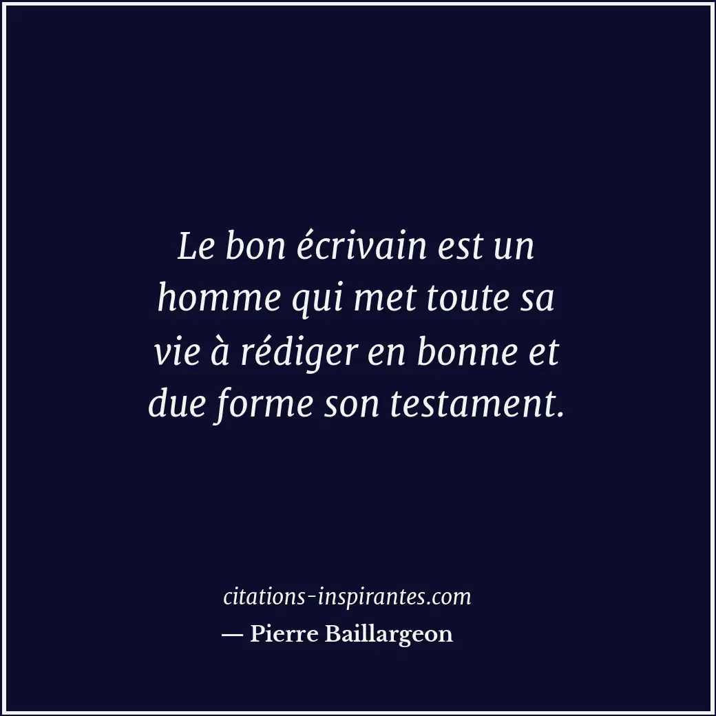 Citation de Pierre Baillargeon