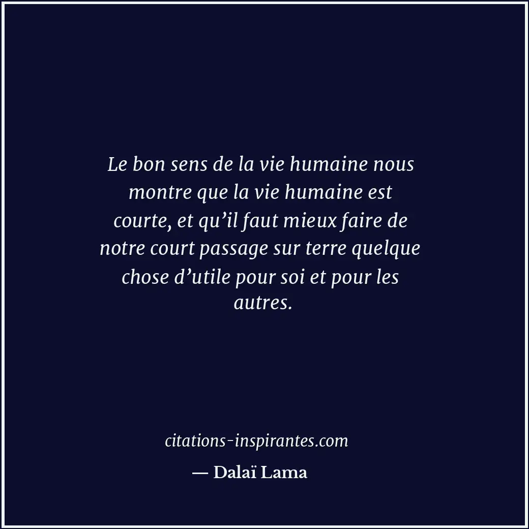 Citation de Dalaï Lama