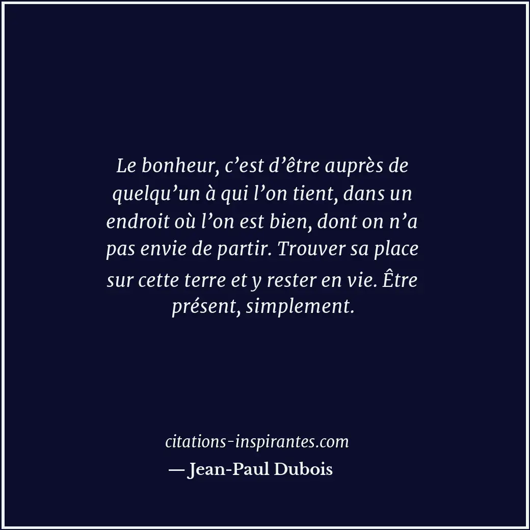 Citation de Jean-Paul Dubois