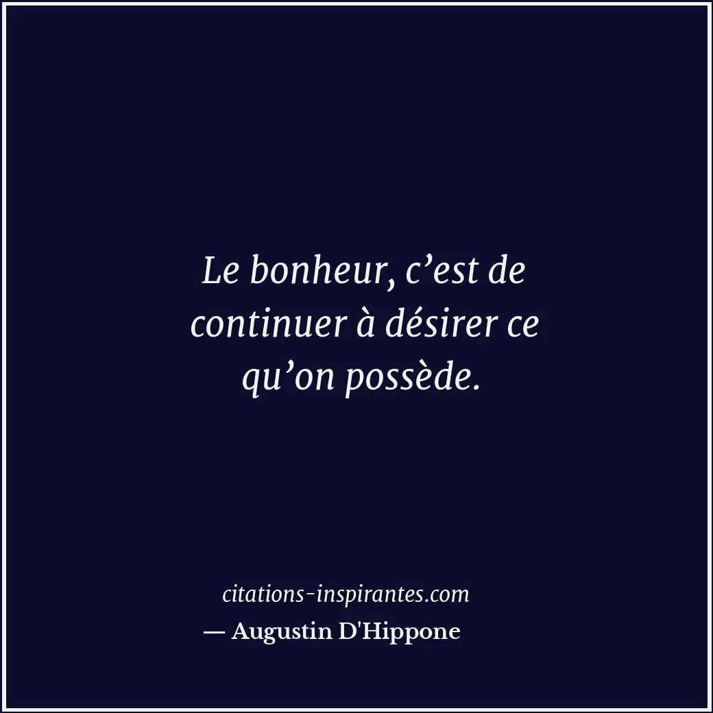 Citation de Augustin D'Hippone