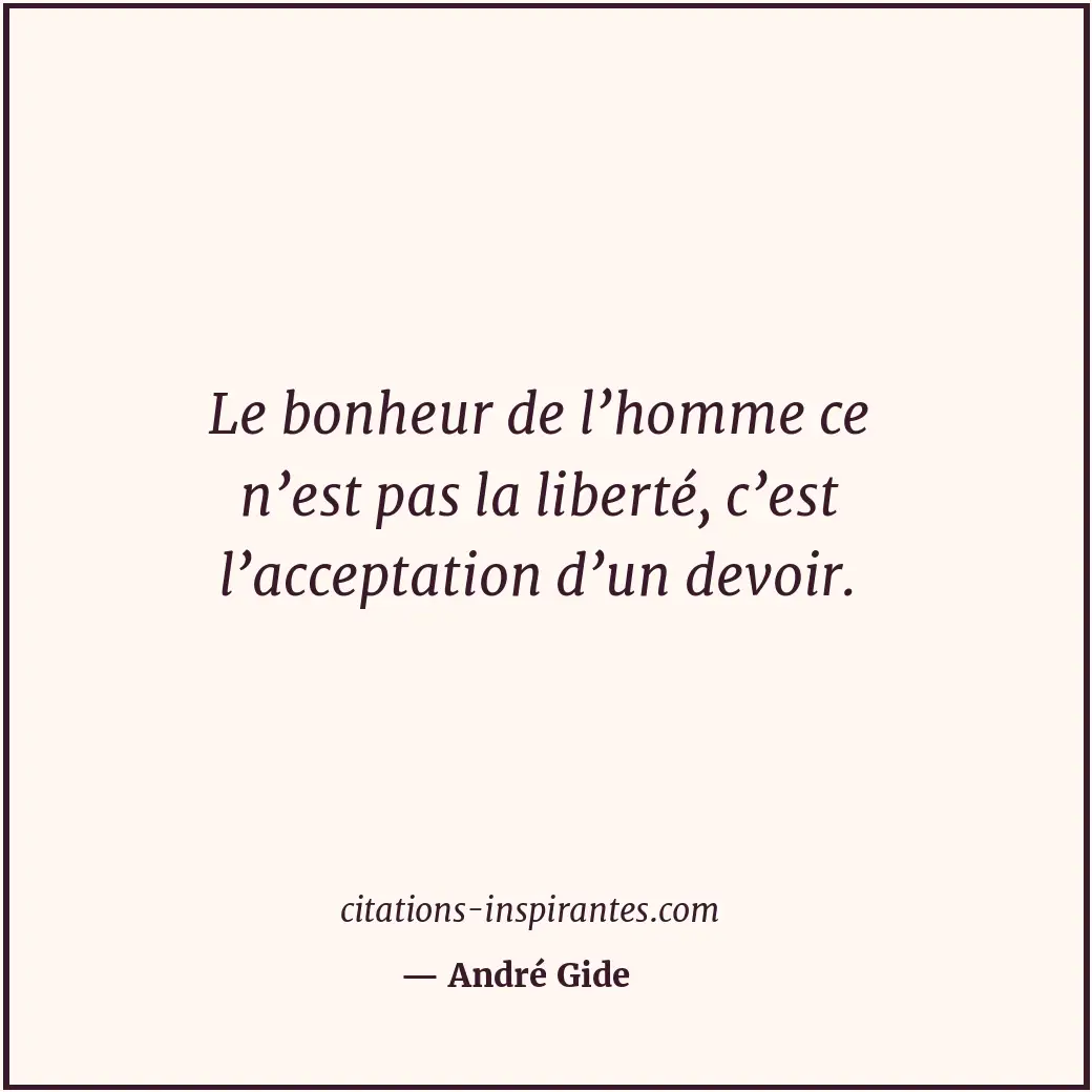Citation de André Gide