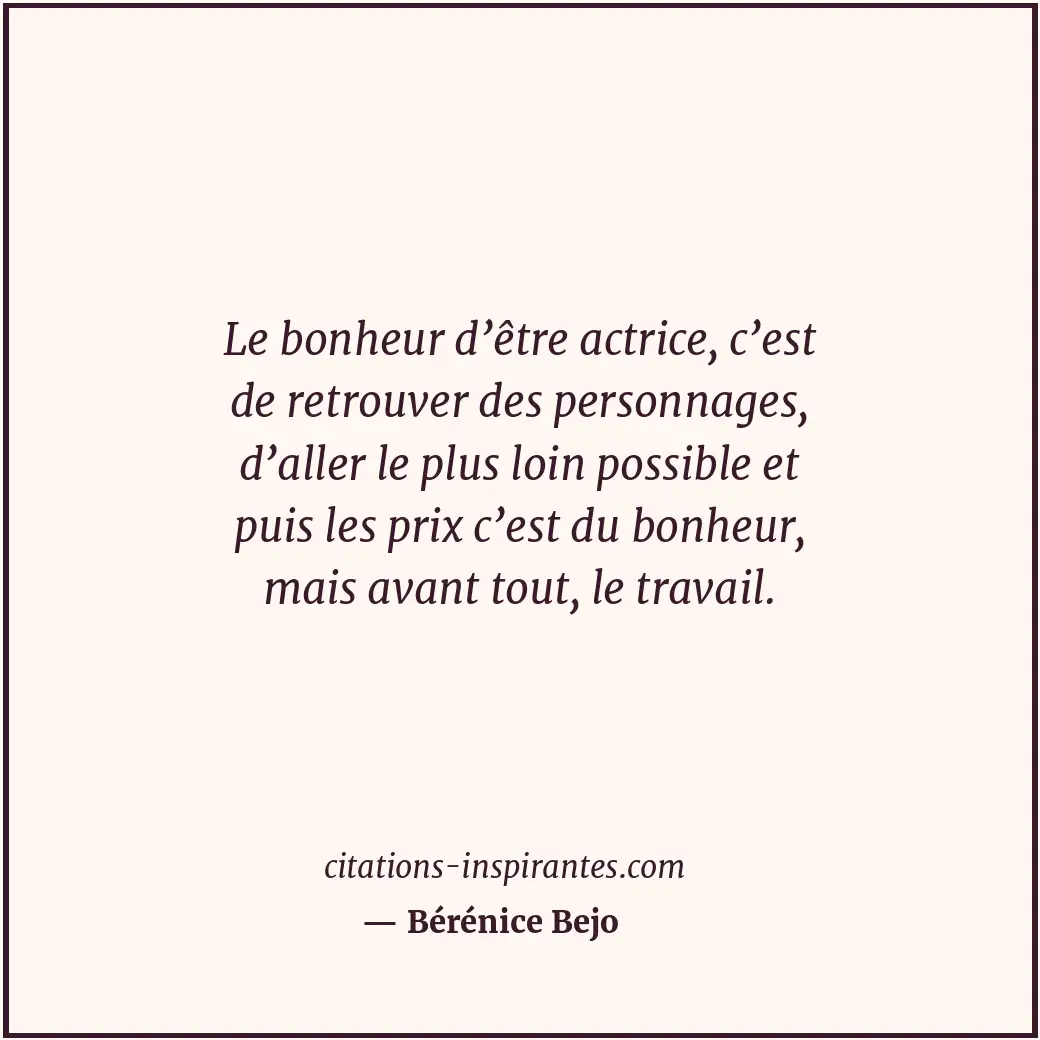 Citation de Bérénice Bejo