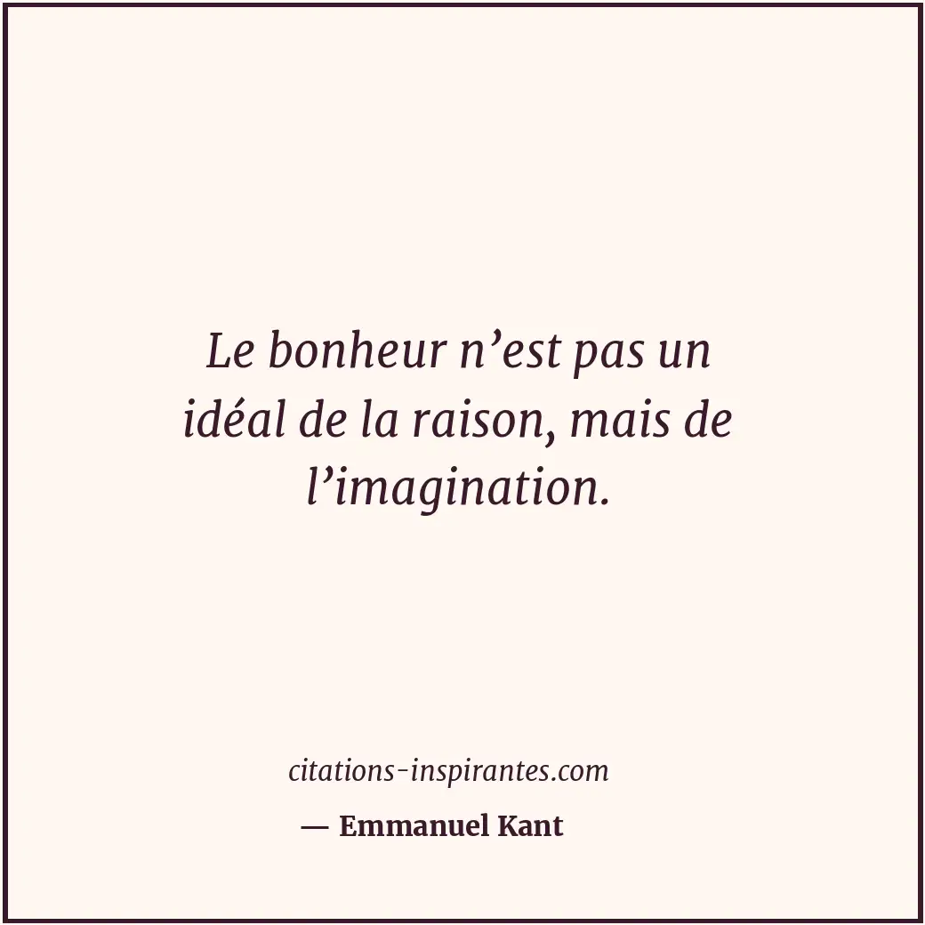 Citation de Emmanuel Kant