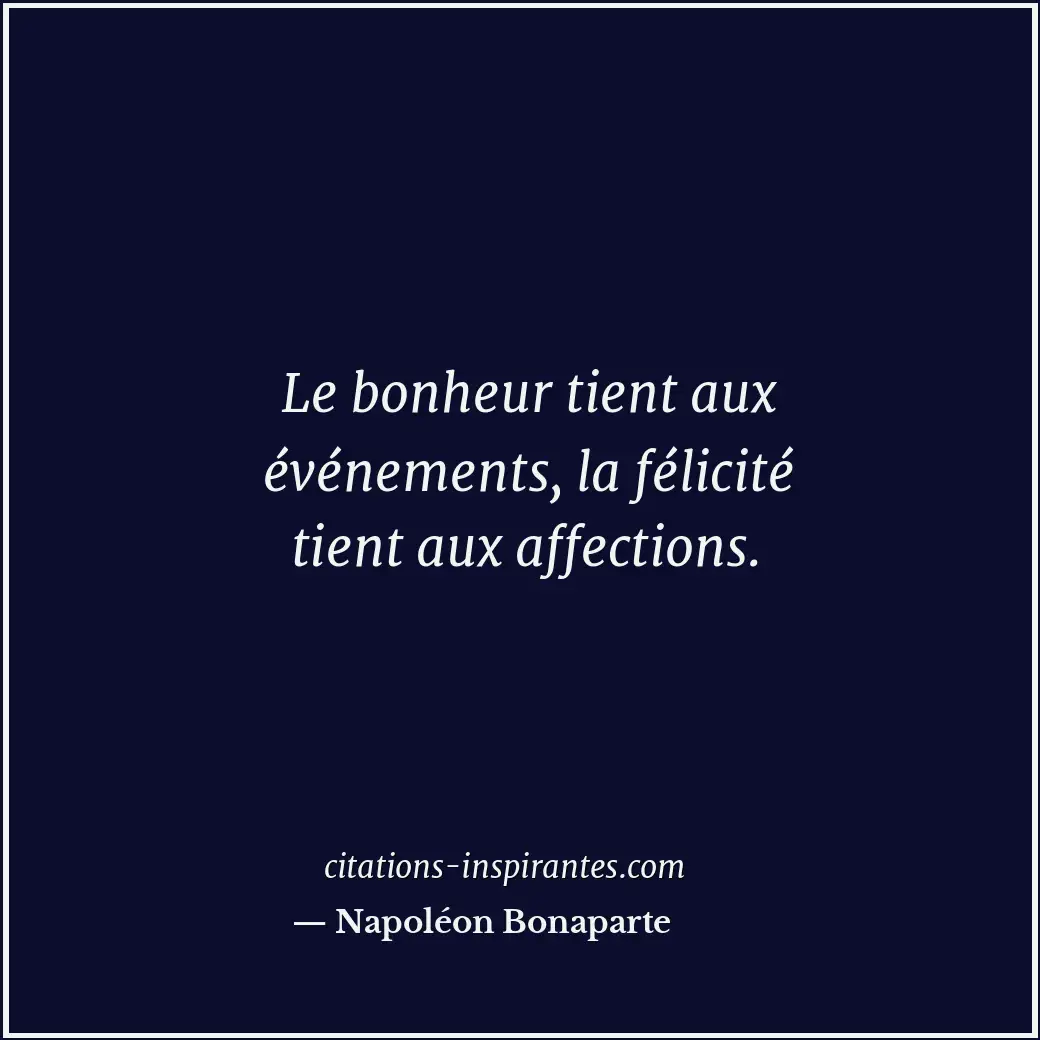 Citation de Napoléon Bonaparte