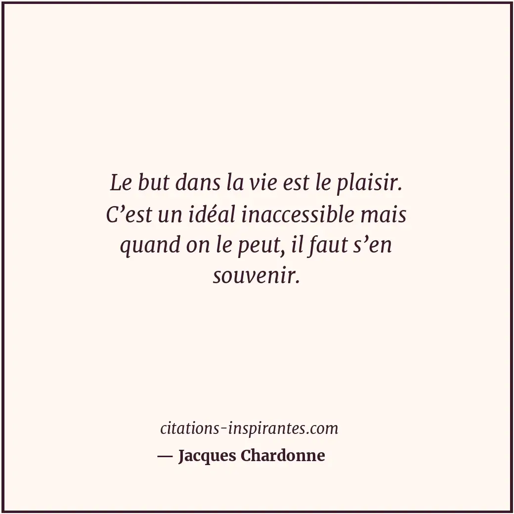 Citation de Jacques Chardonne
