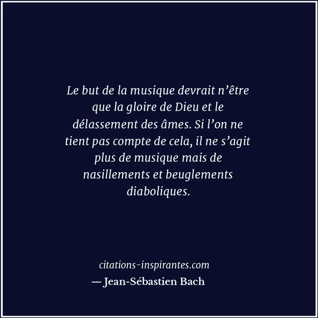 Citation de Jean-Sébastien Bach