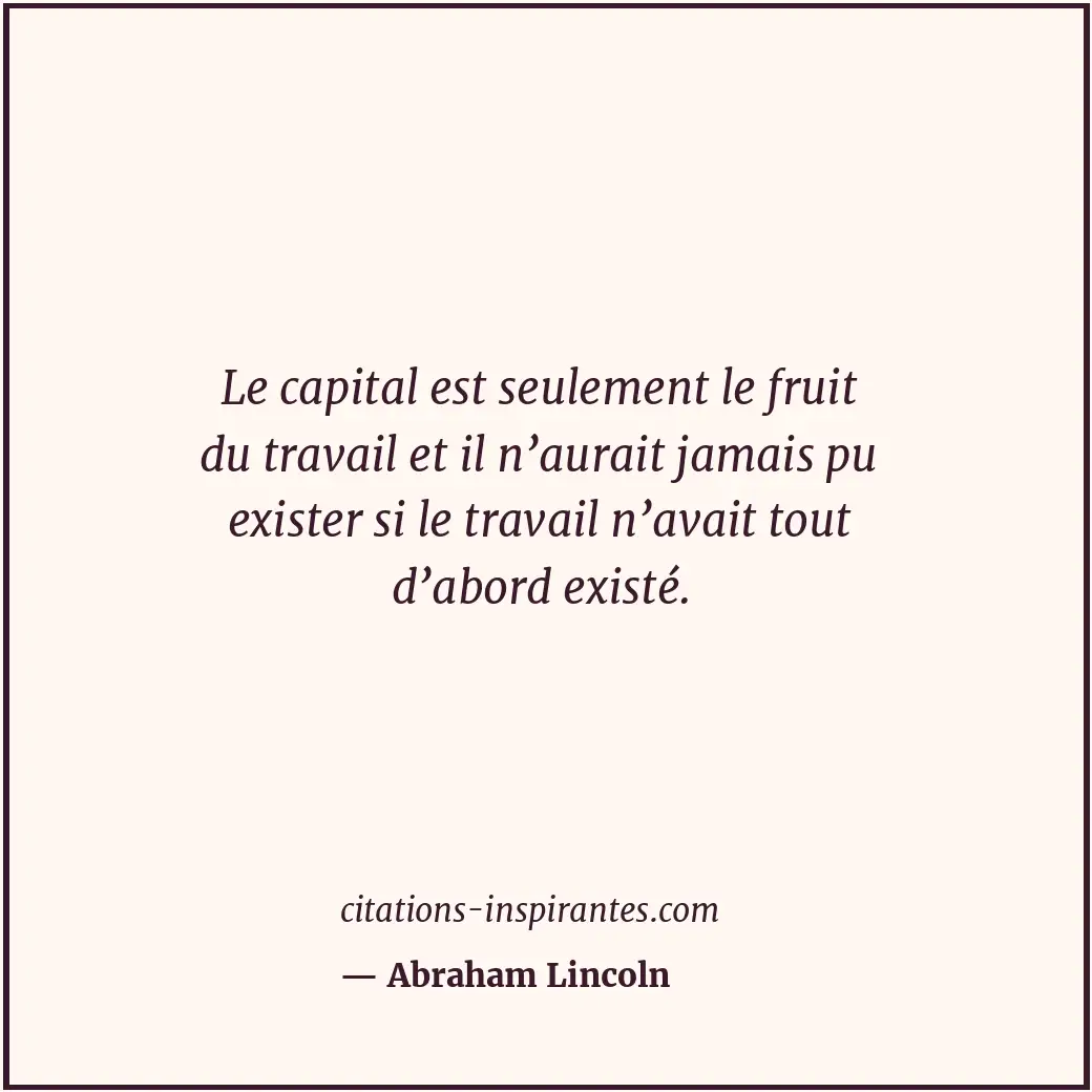 Citation de Abraham Lincoln