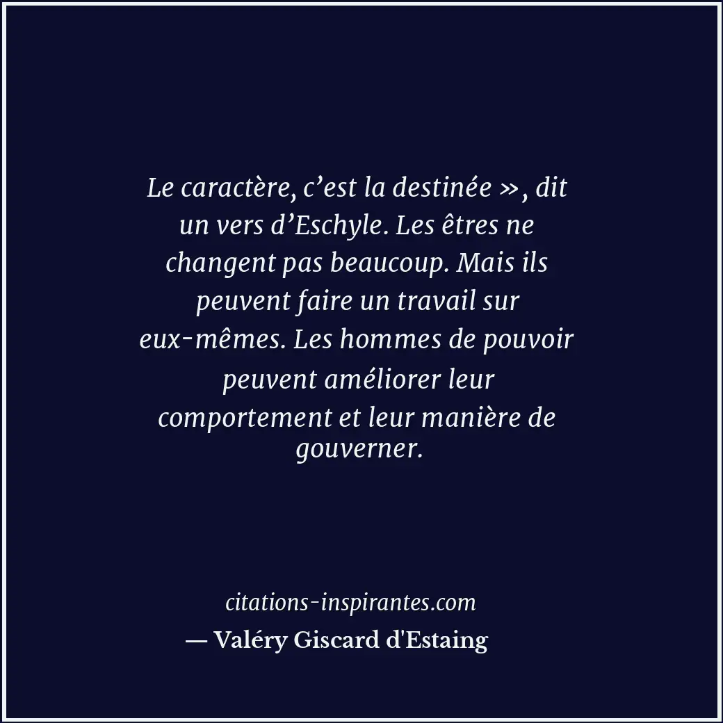 Citation de Valéry Giscard d'Estaing